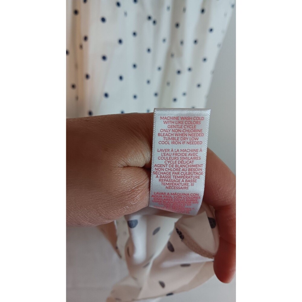New Millie Bobby Brown Maxi Corset Dress Sz XL White Polka Dot Lined - Picture 6 of 6